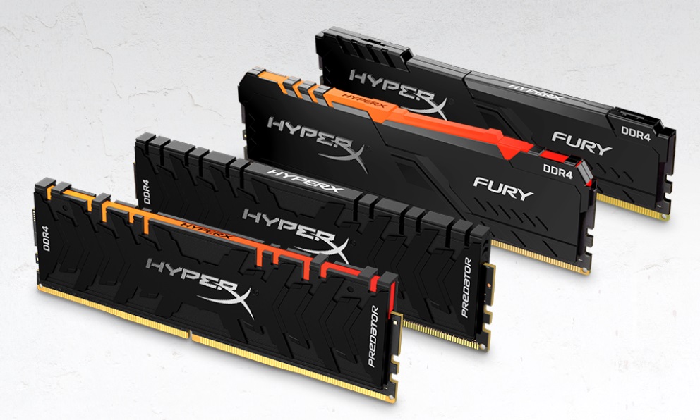 HyperX lanza nuevos módulos de memoria Predator DDR4 RGB y FURY DDR4 RGB de hasta 256 GB