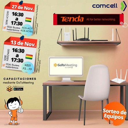 Comcell y Tenda te invitan a los webinars de actualización