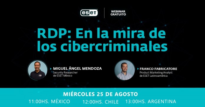 ESET invita a charla “RDP: En la mira de los cibercriminales”