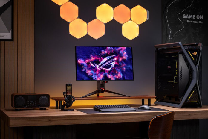 Asus ROG presentó su nuevo monitor OLED 4K.