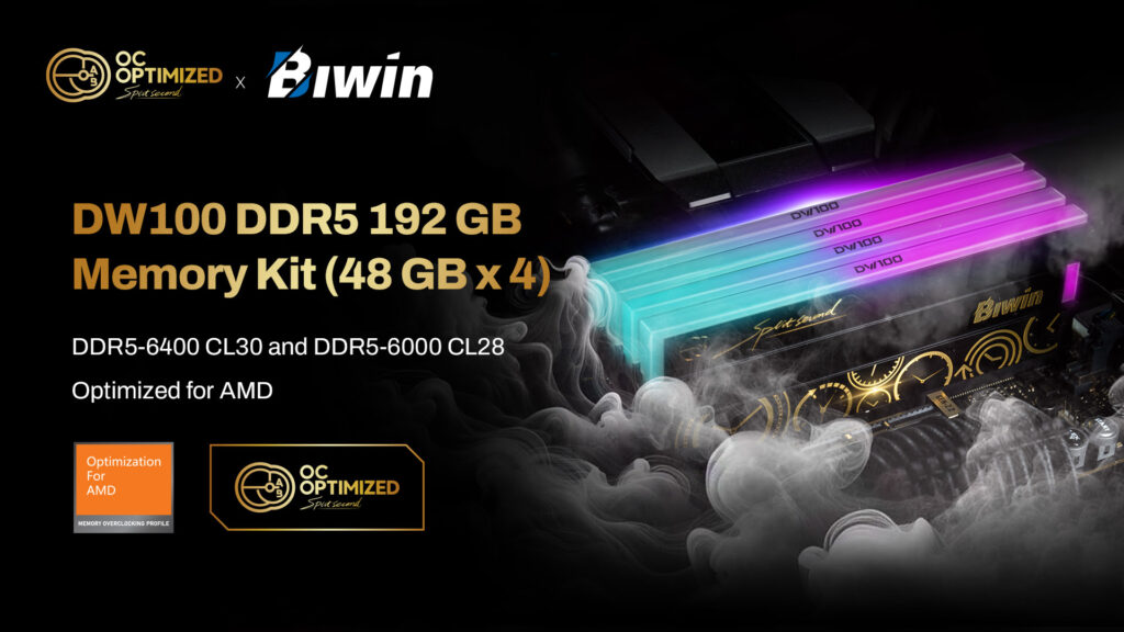Biwin Black Opal OC Lab Gold Edition DW100 RGB DDR5