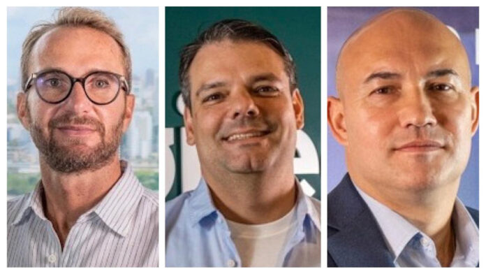 Jairo Rozenblit, Dirección General para México y Brasil; Ricardo Filó, Director General de Marketing; y Rafael Fujita, Director de Ventas Nacional para México en los segmentos B2C y L4B en Logitech.