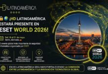 HD Latinoamérica impulsa engagement del canal con ESET World 2026 Infografía publicitaria de HD Latinoamérica anunciando su cobertura especial en el evento internacional ESET World 2026 del 18 al 21 de mayo en Berlín, Alemania.