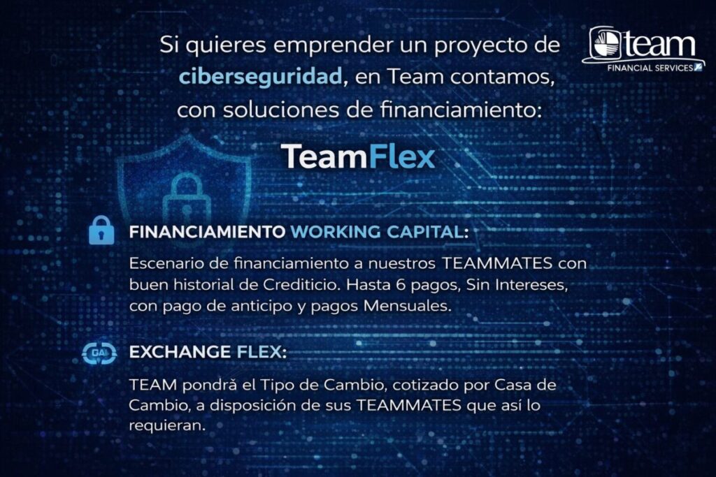 TEAM ofrece esquemas de financiamiento.