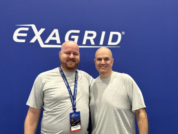 Equipo de ExaGrid. Alejandro Wasserlauf, Territory Sales Manager para el Cono Sur; y Paulo Vendramini, Area Vice President Sales for Latin America, en ExaGrid.