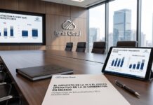 El “Impuesto de la IA”: Ignia Cloud advierte sobre los costos ocultos que amenazan la inversión empresarial Fotografía de una sala de juntas corporativa de Ignia Cloud con vista panorámica a la ciudad, mostrando una pantalla con gráficas sobre infraestructura flexible IaaS, una tableta digital con análisis de costos de nube y un reporte impreso sobre el Impuesto de la IA y TCO en México.