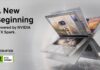 NVIDIA y MediaTek lanzan RTX Spark: el nuevo superchip para agentes de IA locales en Windows Gráfico promocional sobre fondo gris degradado que muestra una laptop convertible con chasis transparente exhibiendo sus componentes internos y el chip central, junto a las frases en inglés "A New Beginning. Powered by NVIDIA RTX Spark" y los logotipos de MediaTek y NVIDIA RTX SPARK.