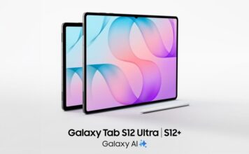 Samsung presenta la serie Galaxy Tab S12: potencia, productividad y Galaxy AI para impulsar tu crecimiento Fotografía publicitaria en render 3D de las dos tabletas Samsung Galaxy Tab S12 Ultra y Galaxy Tab S12+ alineadas de perfil frente a un fondo blanco, mostrando sus pantallas brillantes de colores pastel y el lápiz óptico S Pen blanco recostado al frente.